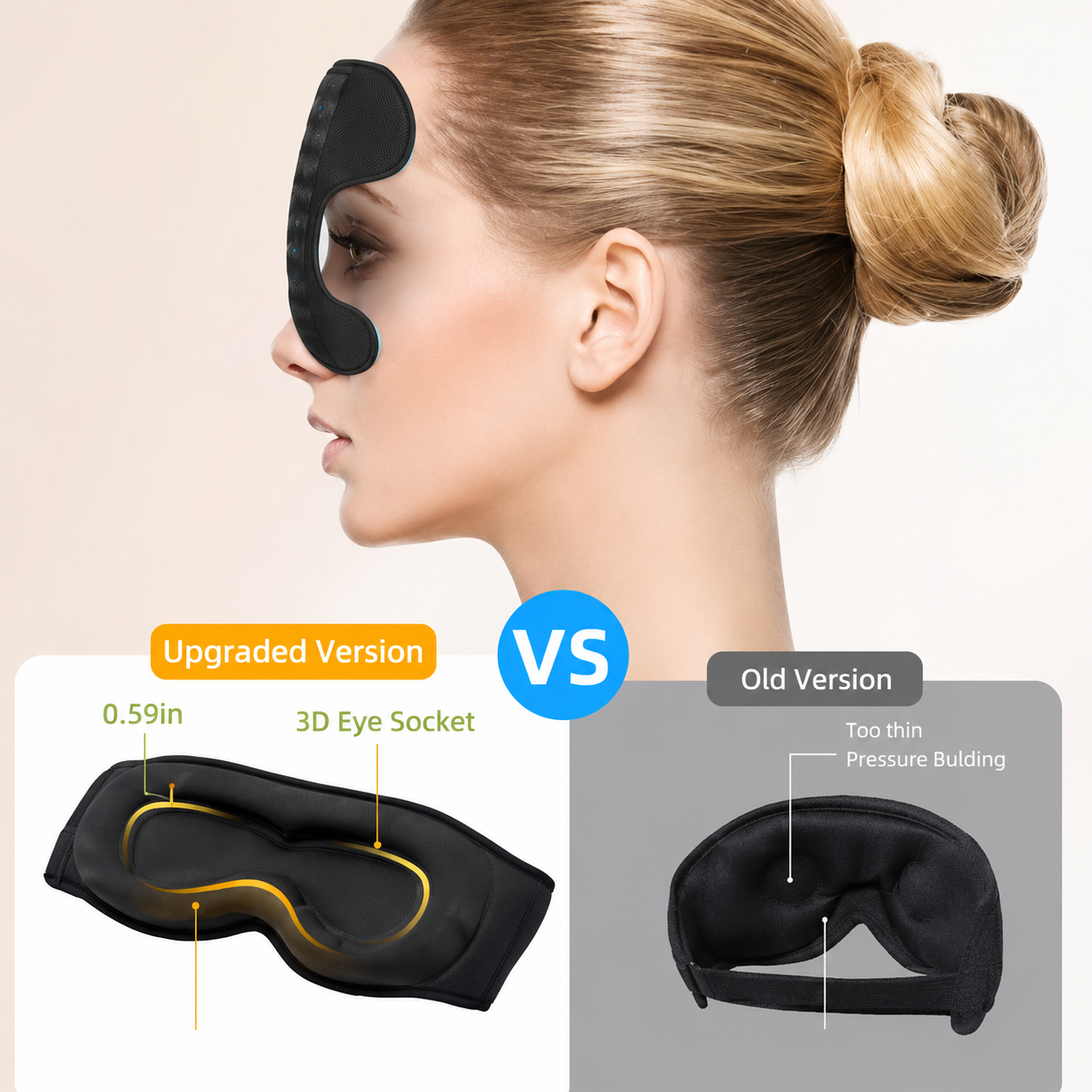Wireless Sleep Eye Mask Bluetooth Headband