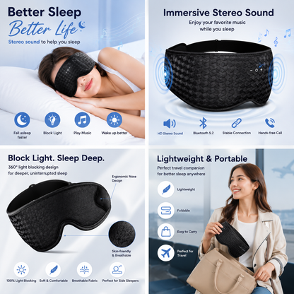 Wireless Sleep Eye Mask Bluetooth Headband